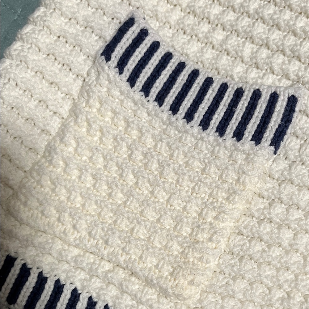 Mable Cream and Black Buttoned Cardigan Vest - Picture 5 of 11